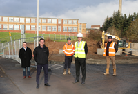 New Larkfield Early Learning Centre. From left, Councillor Tommy McVey, Councillor Jim Clocherty, Tom Tracy, Iain Marley and Brian Crawford